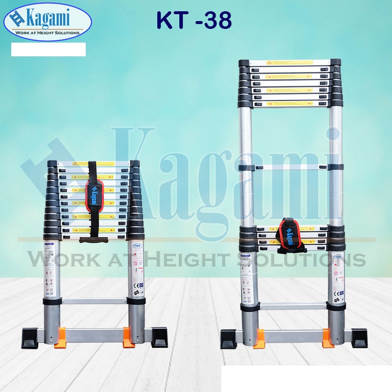  Thang Nhôm Rút Đơn 3m8 Kagami KT -38